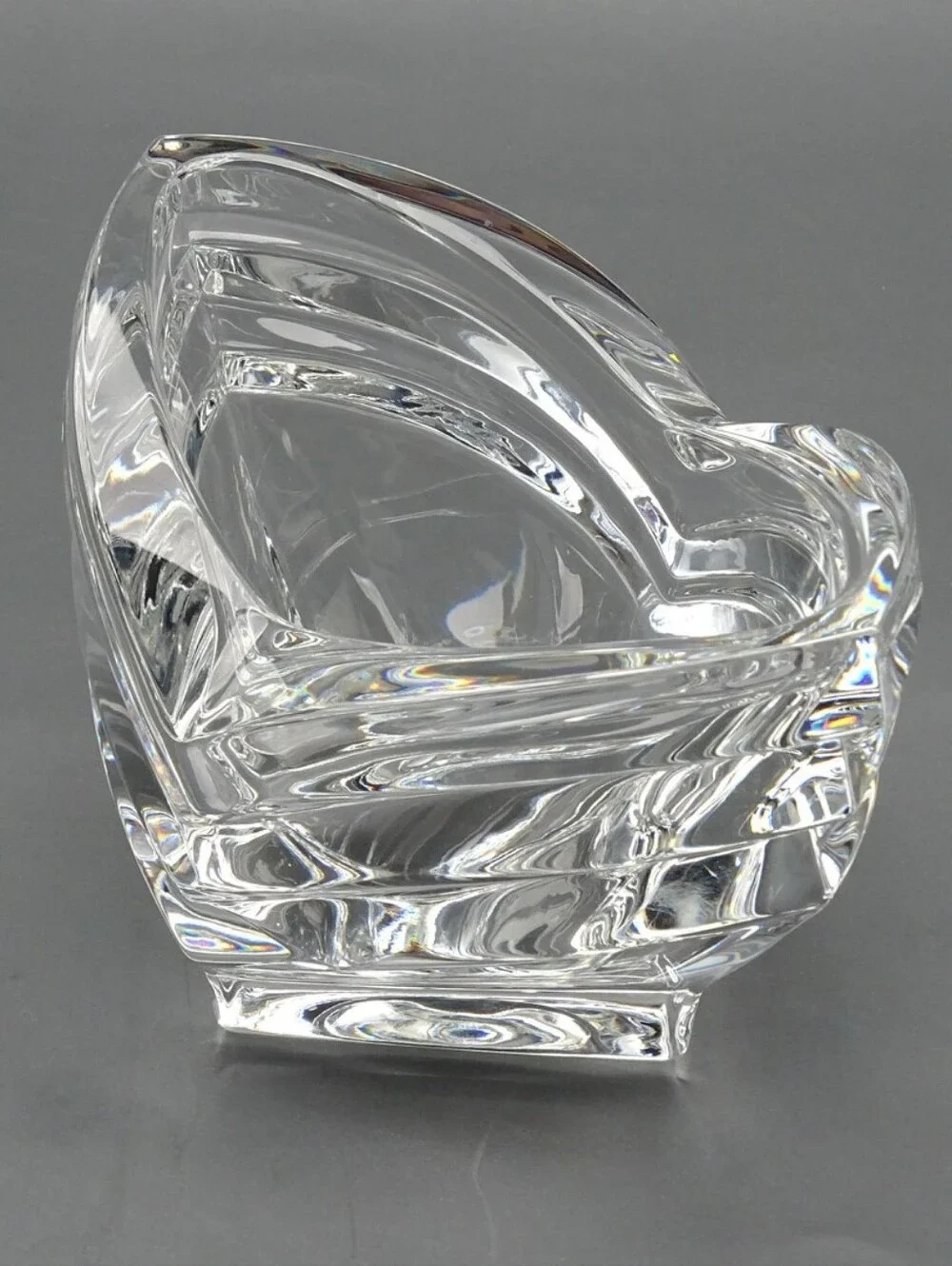 Vintage Mikasa Crystal Art Deco Votive Candle Holder/Trinket Dish - Germany